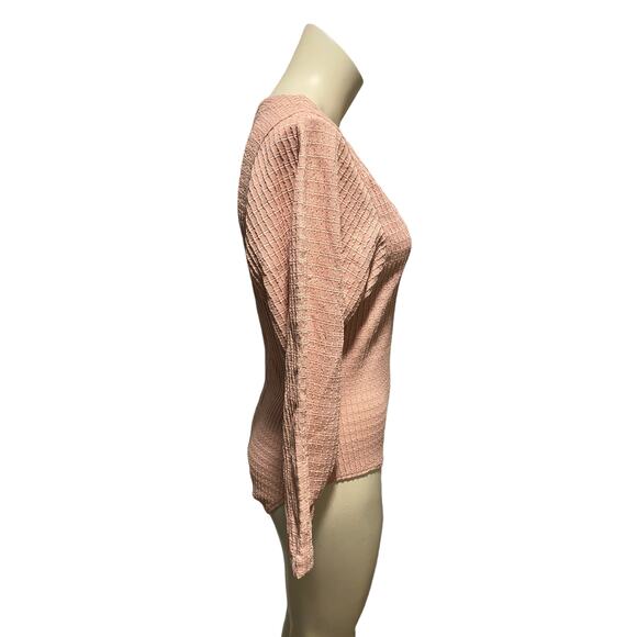 Mara Hoffman Bodysuit Mariana Pink Top Deep V Neck Small - Picture 6 of 8